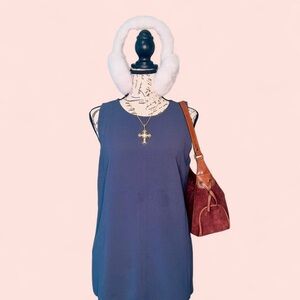 LOFT Navy Sleeveless Tank Top